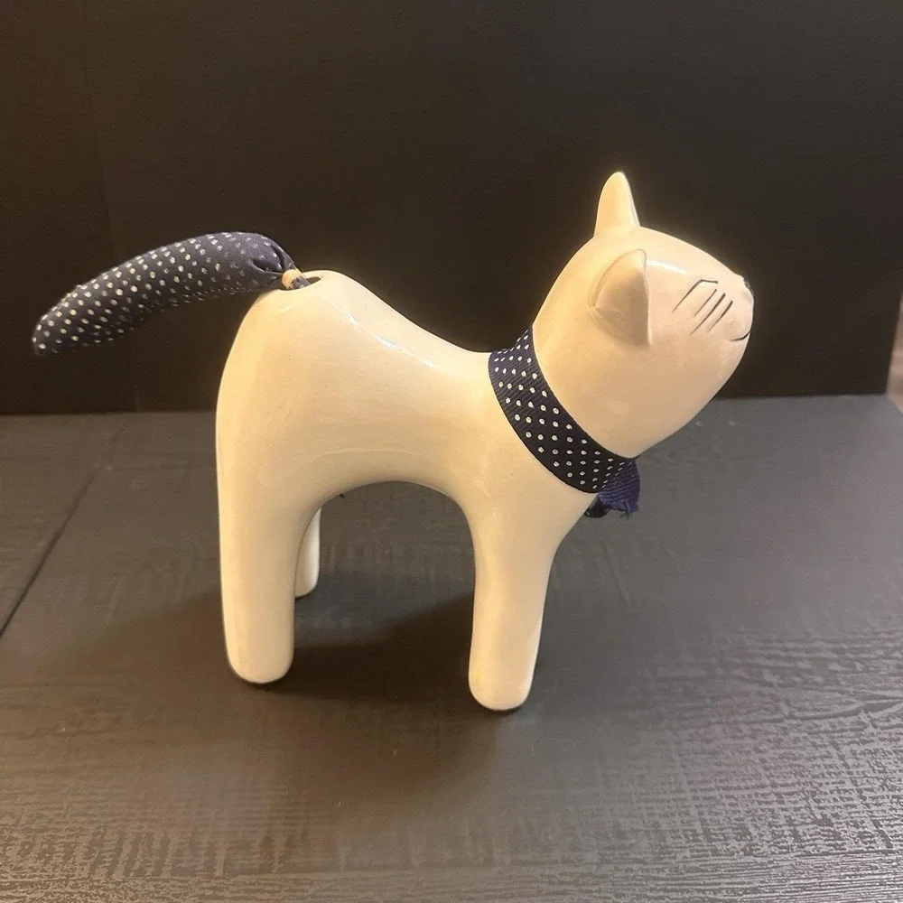 Vtg.1987 Designed Giftware,‎ Enesco Cat, Happy smiling cat Taiwan 9